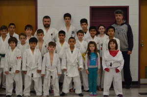 Kids group with both coaches